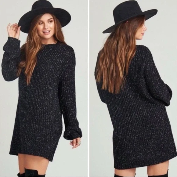 NWOT Show Me Your Mumu Albert Sweater Dress Shimmery Night Knit XL - Picture 2 of 5